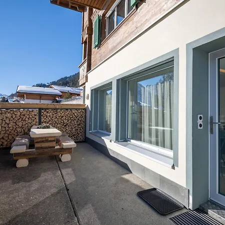 Apartamento Bijou Lohnerblick - Sonnig Mit Terrasse&bergsicht Adelboden